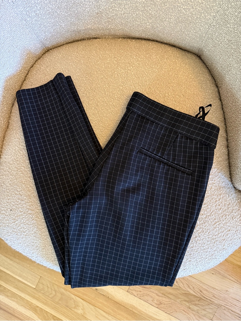 Black Windowpane Dress Pants